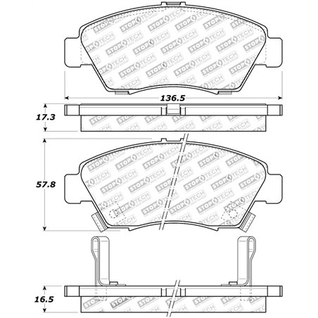 StopTech Street Touring 02-06 Acura RSX Type S / 93-95 Civic Coupe / 04-05 Civic Si