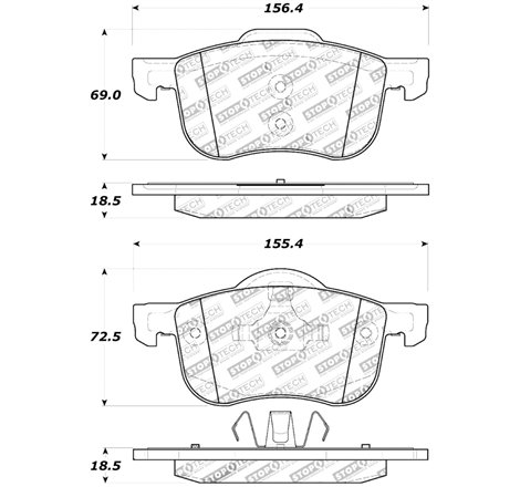 StopTech Street Touring 01-09 Volvo S60 / 99-06 S80 / 01-07 V70/V70R Front Brake Pads