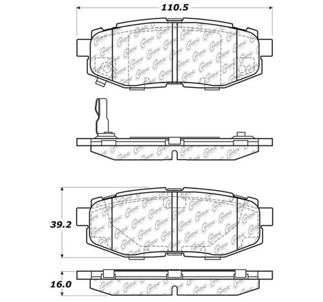 StopTech Street Touring 06-10 Subaru Legacy Sedan/Outback/13 BRZ Rear Brake Pads