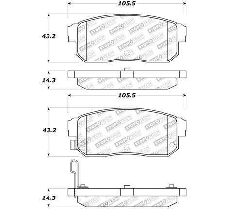 StopTech Street Touring 04-07 RX-8 Rear Pads