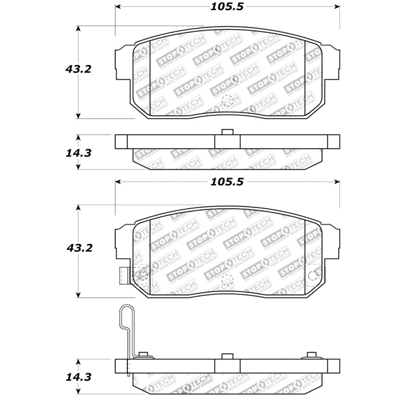 StopTech Street Touring 04-07 RX-8 Rear Pads