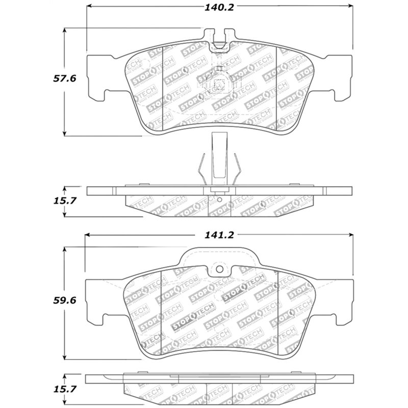 StopTech Street Touring Mercedes Benz Rear Brake Pads