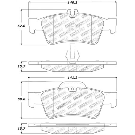 StopTech Street Touring Mercedes Benz Rear Brake Pads