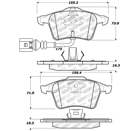 StopTech Street Touring 08-09 VW Golf R/Golf R32 / Front Brake Pads