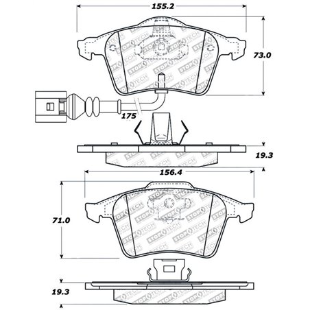 StopTech Street Touring 08-09 VW Golf R/Golf R32 / Front Brake Pads