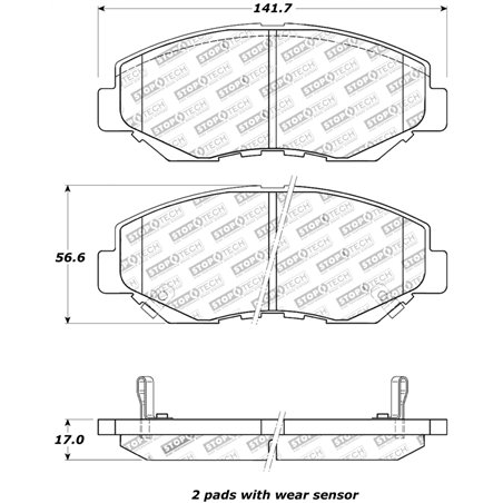 StopTech Street Touring 03-10 Honda Accord / 02-06 CR-V Front Brake Pads