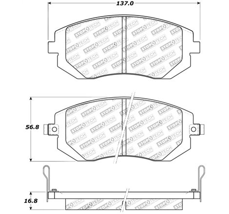 StopTech Street Touring 03-05 WRX/ 08 WRX Front Brake Pads