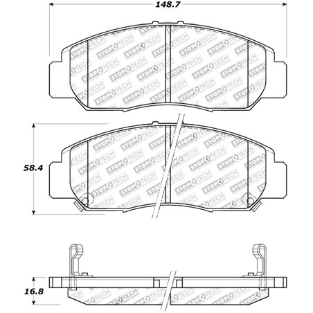 StopTech Street Touring 03-07 Honda Accord V6 A/T Front Brake Pads