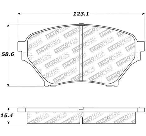 StopTech Street Touring 01-05 Miata w/ Sport Suspension Front Brake Pads D890