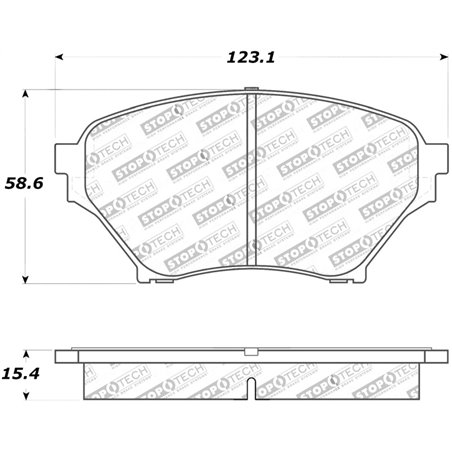 StopTech Street Touring 01-05 Miata w/ Sport Suspension Front Brake Pads D890