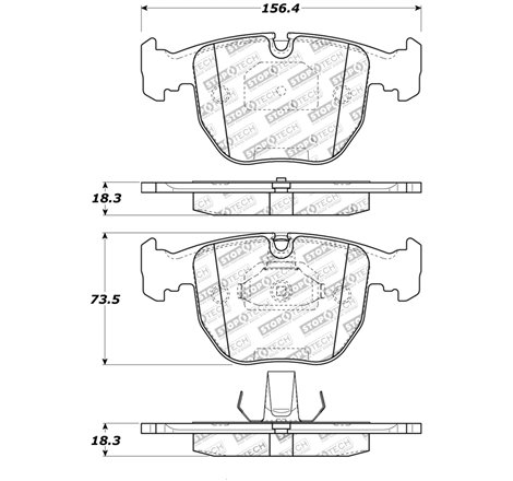 StopTech Street Touring 00-04 BMW M5 E39 / 00-06 X5 Front Brake Pads