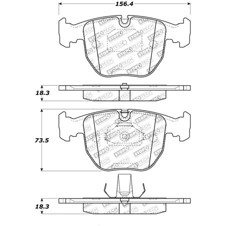 StopTech Street Touring 00-04 BMW M5 E39 / 00-06 X5 Front Brake Pads