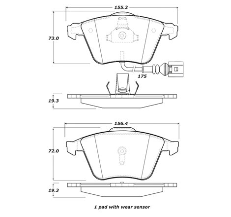 StopTech Street Touring 08-13 Audi TT Quattro / 12 VW Golf R Front Brake Pads