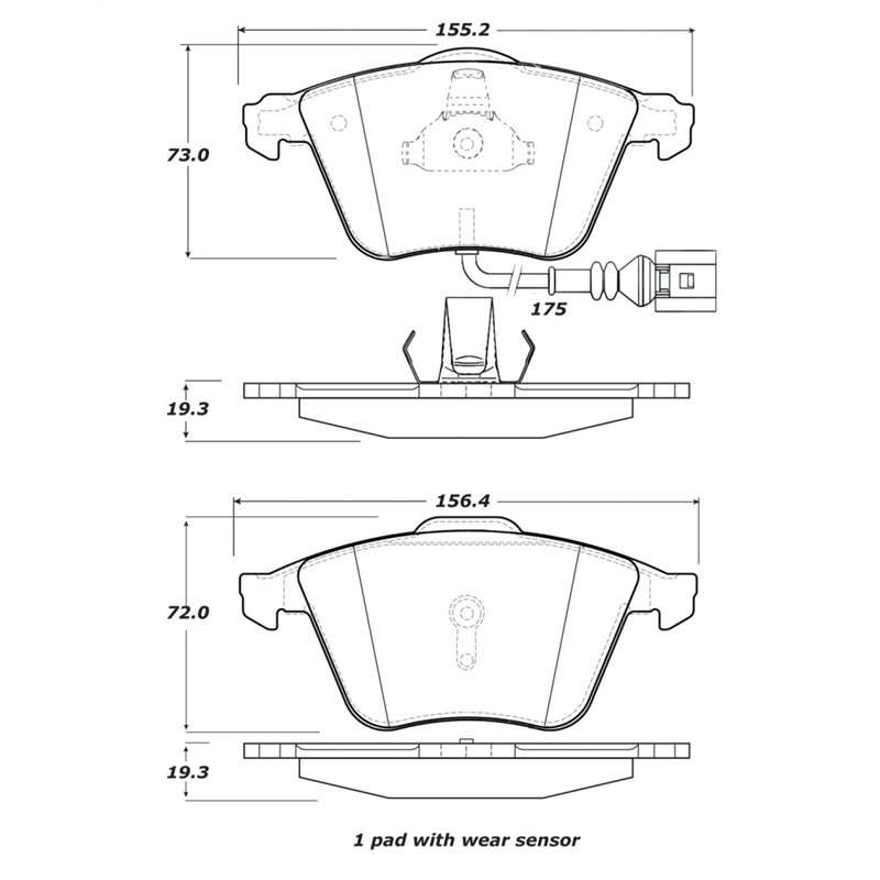 StopTech Street Touring 08-13 Audi TT Quattro / 12 VW Golf R Front Brake Pads