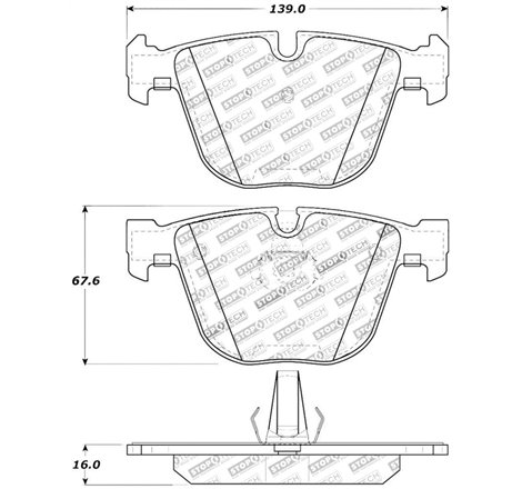 StopTech Street Touring 06-09 BMW M5 E60 / 07-09 M6 E63/E63 Rear Brake Pads