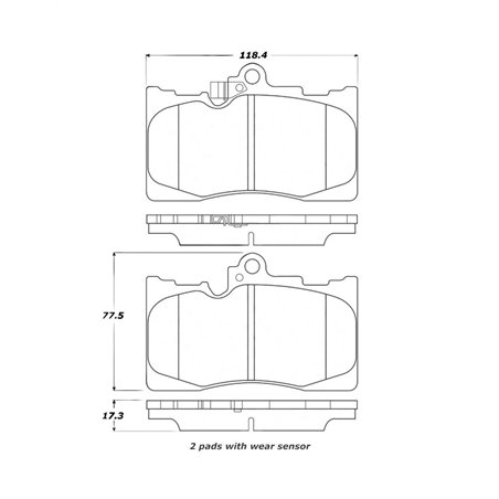 StopTech Street Touring 06 Lexus GS300/430 / 07-08 GS350 Front Brake Pads