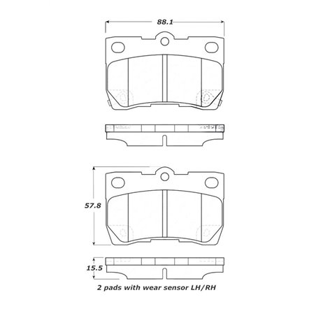 StopTech Street Touring 06 Lexus GS300/430 / 07-08 GS350 Rear Brake Pads