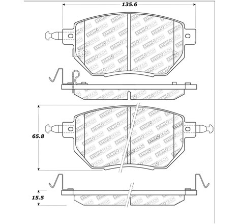 StopTech Street Touring 03-11/05 Infiniti / 05-06 Nissan Front Brake Pads