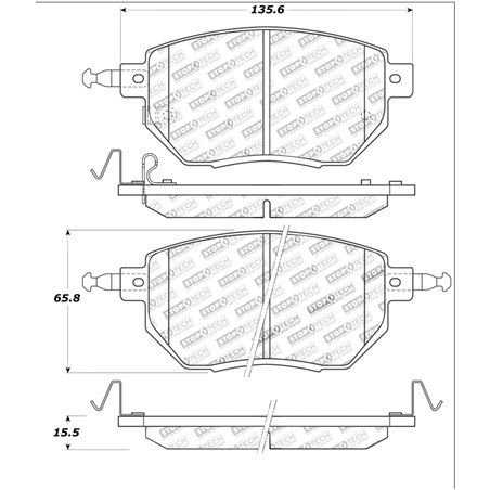 StopTech Street Touring 03-11/05 Infiniti / 05-06 Nissan Front Brake Pads