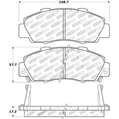 StopTech Street Touring 97-99 Acura CL/ 97-01 Integra Type R/91-95 Legend Front Pads