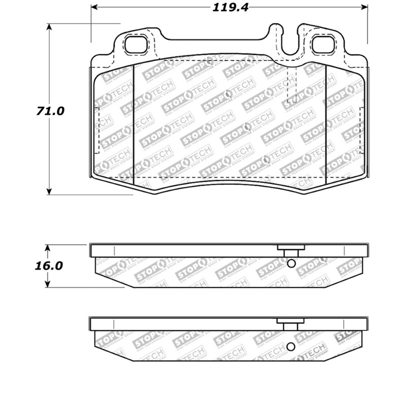 StopTech Street Touring 94-12/96 Maserati Series Front Brake Pads