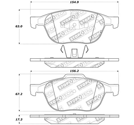 StopTech Street Touring 04-09 Mazda 3 Front Brake Pads