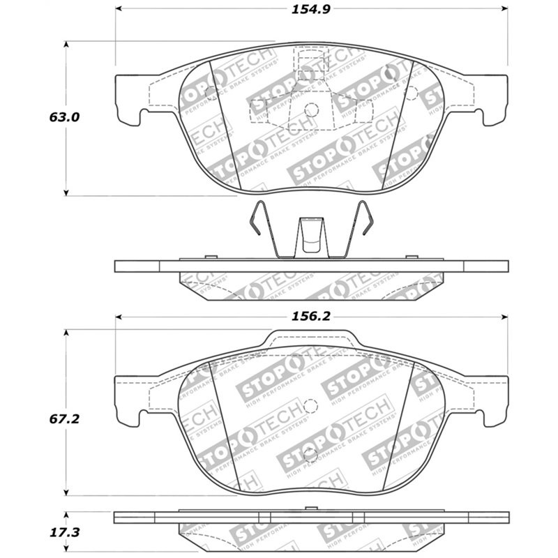 StopTech Street Touring 04-09 Mazda 3 Front Brake Pads