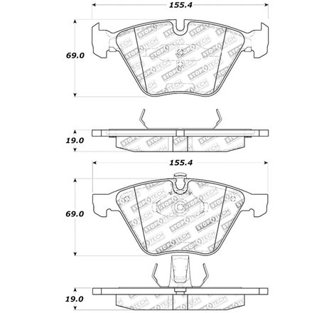 StopTech Street Touring 11-12 BMW Z4 (E86) Front Brake Pads