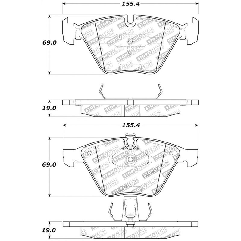 StopTech Street Touring 11-12 BMW Z4 (E86) Front Brake Pads