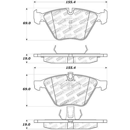 StopTech Street Touring 11-12 BMW Z4 (E86) Front Brake Pads