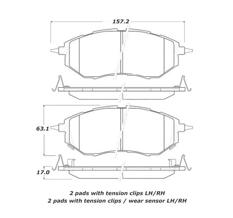 StopTech Street Touring 05-08 Legacy 2.5 GT Front Brake Pads