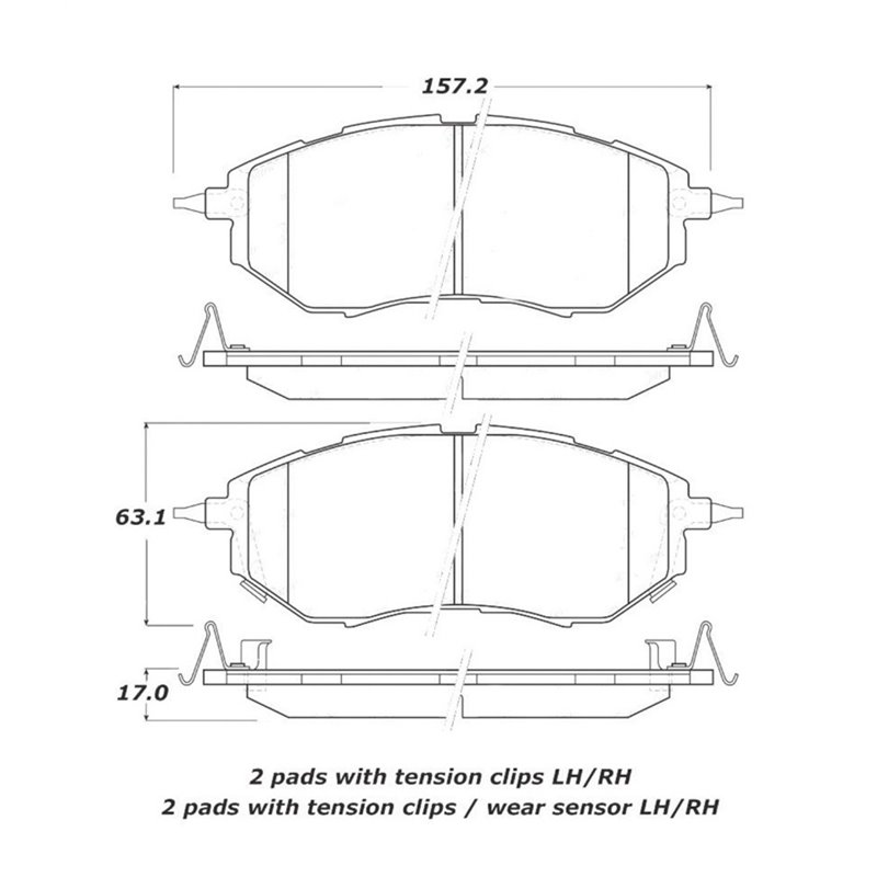 StopTech Street Touring 05-08 Legacy 2.5 GT Front Brake Pads