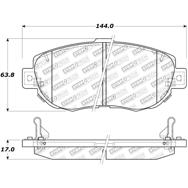 StopTech Street Touring 00-05 Lexus IS 250/300/350 Front Brake Pads