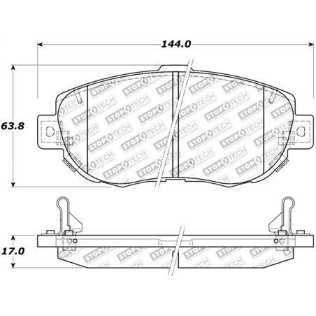 StopTech Street Touring 00-05 Lexus IS 250/300/350 Front Brake Pads