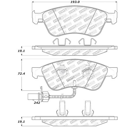 StopTech Street Touring 07-10 Audi S6/S8 Front Brake Pads