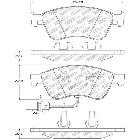 StopTech Street Touring 07-10 Audi S6/S8 Front Brake Pads