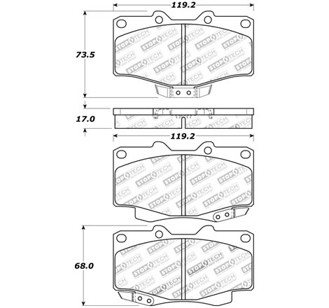 StopTech Street Touring 95-09 Toyota 4Runner/Tacoma/Hilux Front Brake Pads