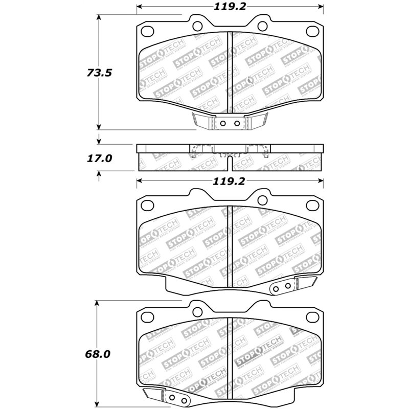 StopTech Street Touring 95-09 Toyota 4Runner/Tacoma/Hilux Front Brake Pads