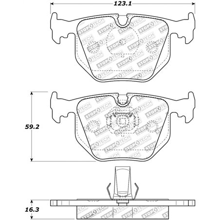 StopTech Street Touring 04-10 BMW 528i/530xi/535i xDrive Rear Brake Pads