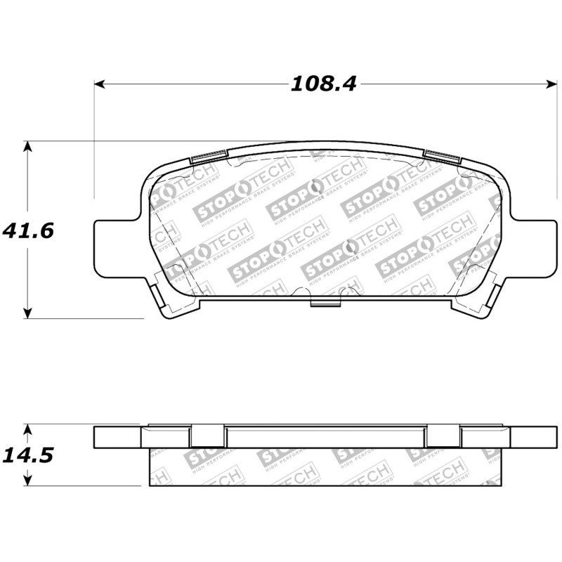 StopTech Street Touring 05-09 Subaru Legacy Rear Brake Pads