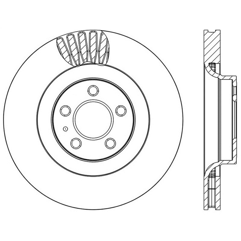 StopTech Slotted & Drilled Sport Brake Rotor - 2015 Ford Mustang Non-Brembo - Front Left