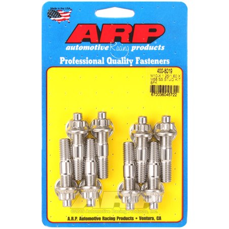 ARP M10 X 1.25/1.50 X M55 Stainless Steel Accessory Studs (8 pack)