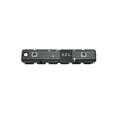 Omix Blk Alum Valve Cover 4.2L Logo 80-91 Jeep Models