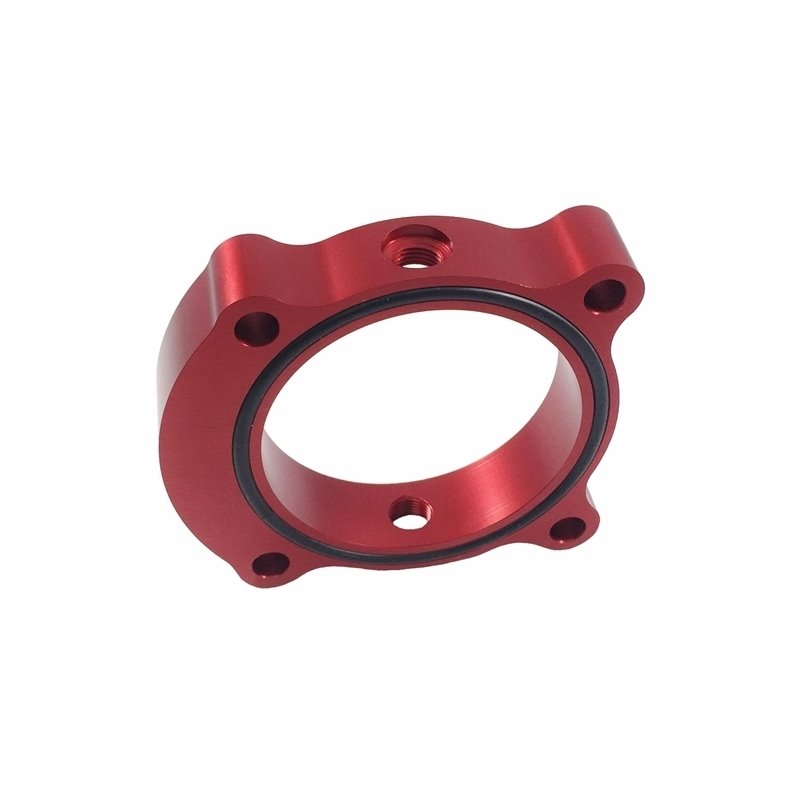 Torque Solution Throttle Body Spacer (Red): Hyundai Sonata 2.0T