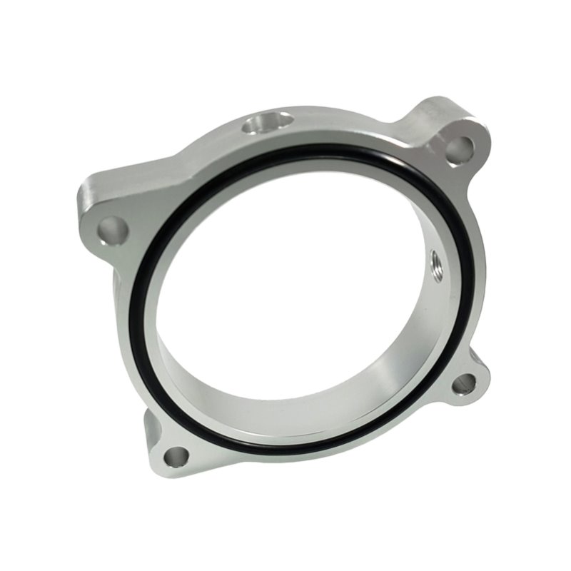 Torque Solution Throttle Body Spacer (Silver): Ford Mustang GT 5.0L 2011-2016