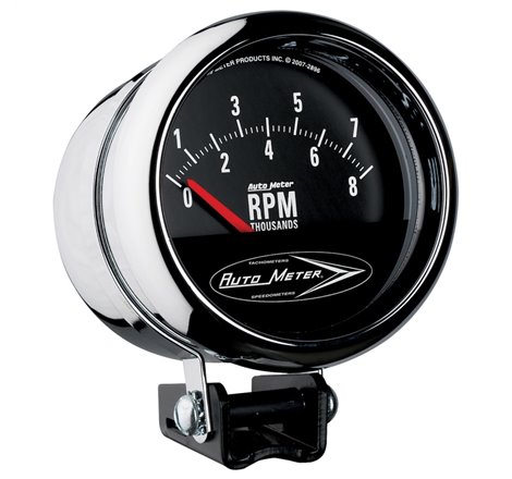 Autometer Traditional Chrome 3-3/4in 8k w/ Retro Short Sweep Tachometer