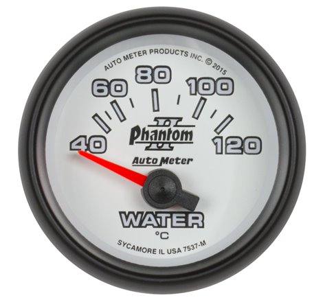 Autometer Phantom II Gauge Water Temp 2 1/16in 40-120c Electric Phantom II