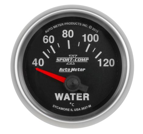 Autometer Sport-Comp II Gauge Water Temp 2 1/16in 40-120c Electric Sport-Comp II