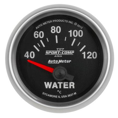 Autometer Sport-Comp II Gauge Water Temp 2 1/16in 40-120c Electric Sport-Comp II