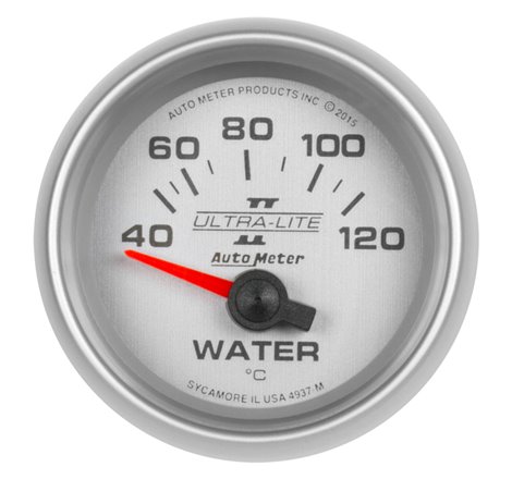 Autometer Ultra-Lite II Gauge Water Temp 2 1/16in 40-120c Electric Ultra-Lite II